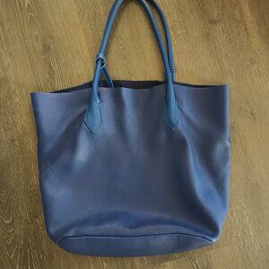 Adora Leather Bag/Tote, Blue, Made in Italy, EUC